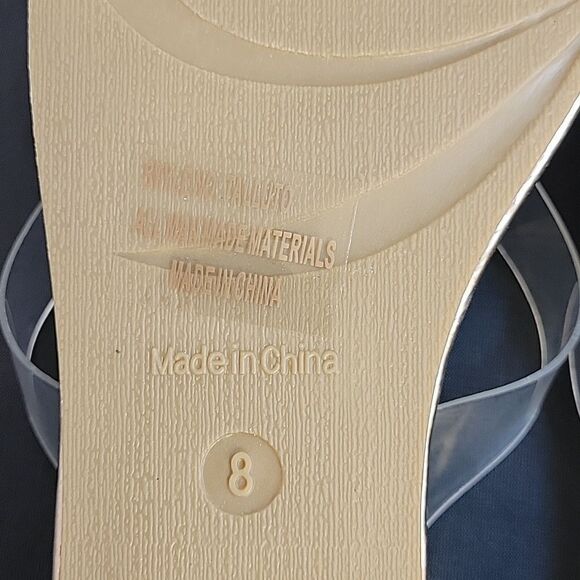 BRAND NEW HERSTYLE TALLUTO-RHINESTONE DETAILS, OPEN TOE, FLAT RAINBOW SANDALS - Picture 10 of 12